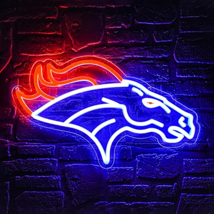 Garage Lighting Decor - لافتة نيون لكرة القدم لتزيين الجدران،