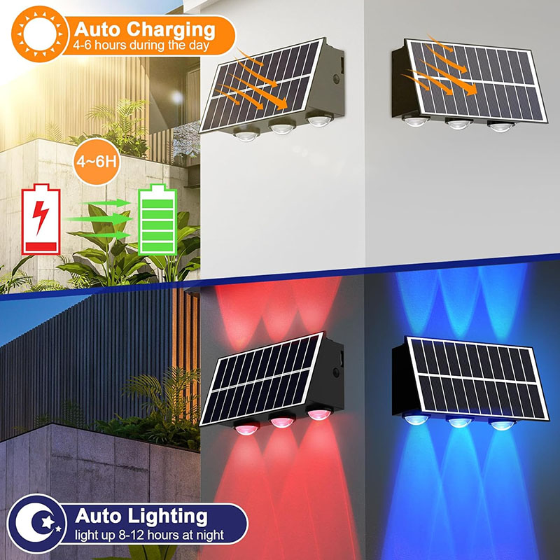 Garage Lighting Decor - أضواء سياج شمسية خارجية، إضاءة جدارية