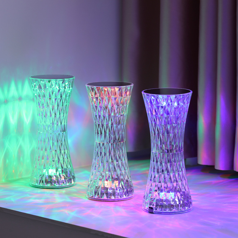 Lighting Decor Room - مصابيح طاولة جانبية كريستالية، إضاءة ليلية