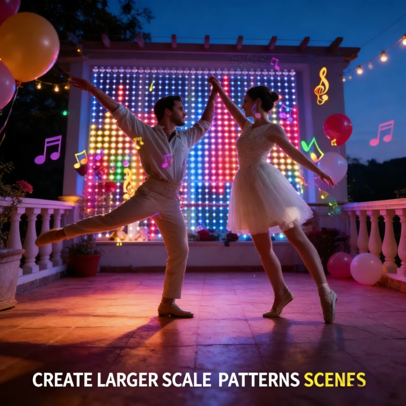 Lighting Decor Wedding - ستائر إضاءة ذكية بـ 400 مصباح