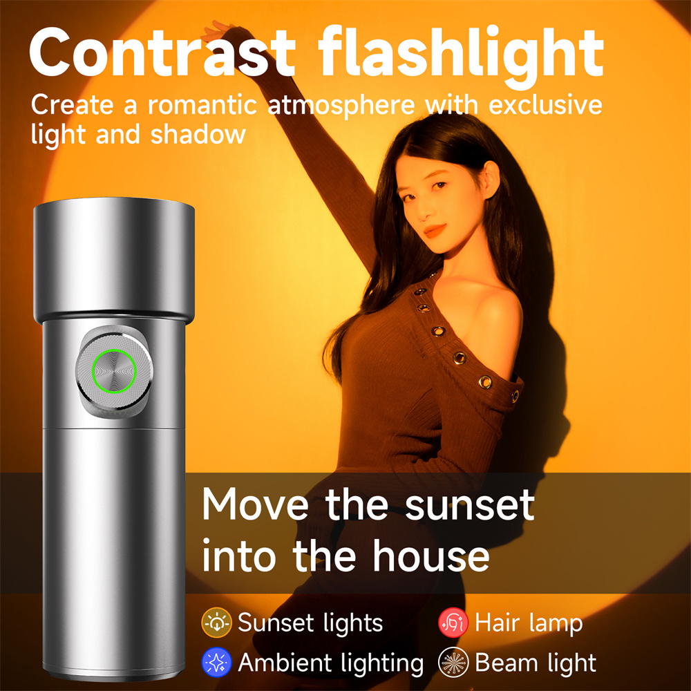 Sunset Lamp Projection - ضوء فلاش جديد للتصوير الفوتوغرافي بأربعة