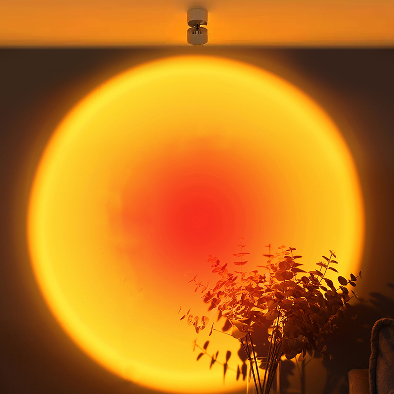 Sunset Lamp Projection - إضاءة سقف LED بتأثير غروب الشمس،