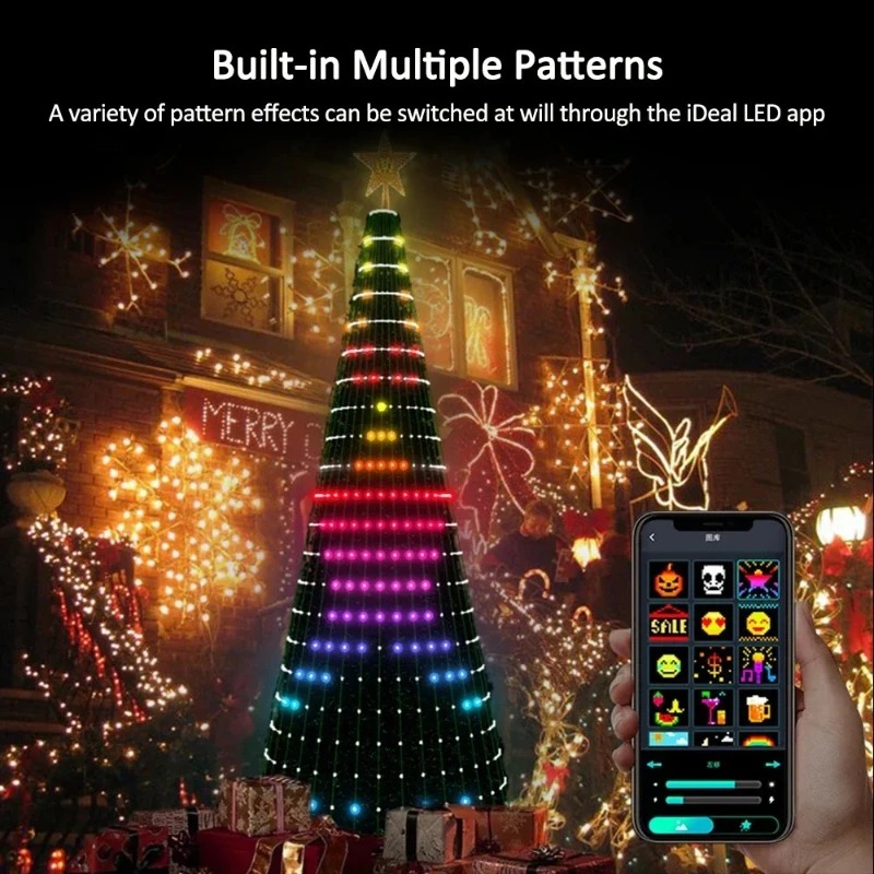 Lighting Tree Decor - أضواء شجرة عيد الميلاد على شكل