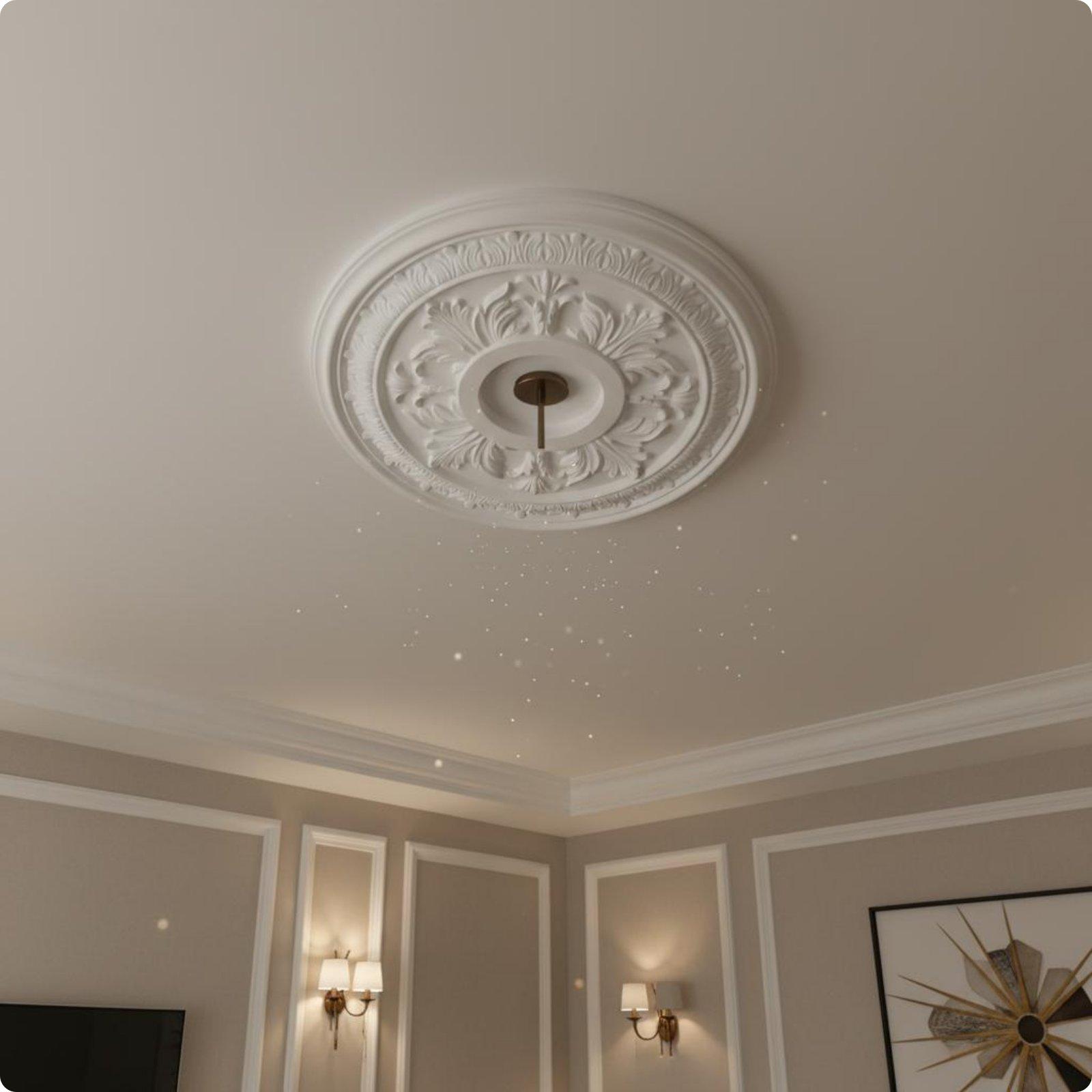 Decor Lighting Fixtures - لوحة إضاءة سقفية مزخرفة بالذهب، قاعدة