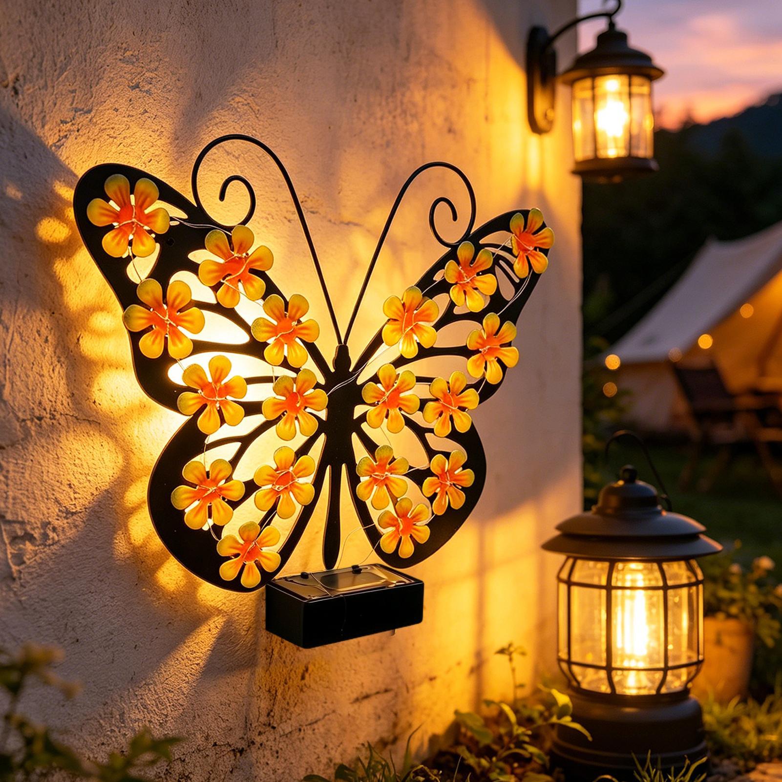 Lighting Metal Wall Decor - أضواء جدارية معدنية تعمل بالطاقة الشمسية