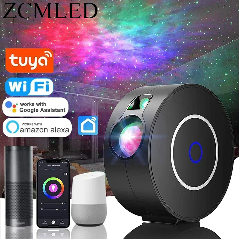 Sunset Lamp Projection - Tuya WiFi ذكي أورورا غالاكسي السماء