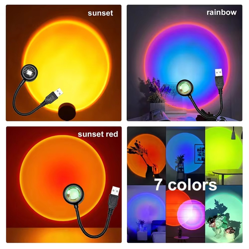 Sunset Lamp Projection - مصباح غروب الشمس LED بـ 1-4