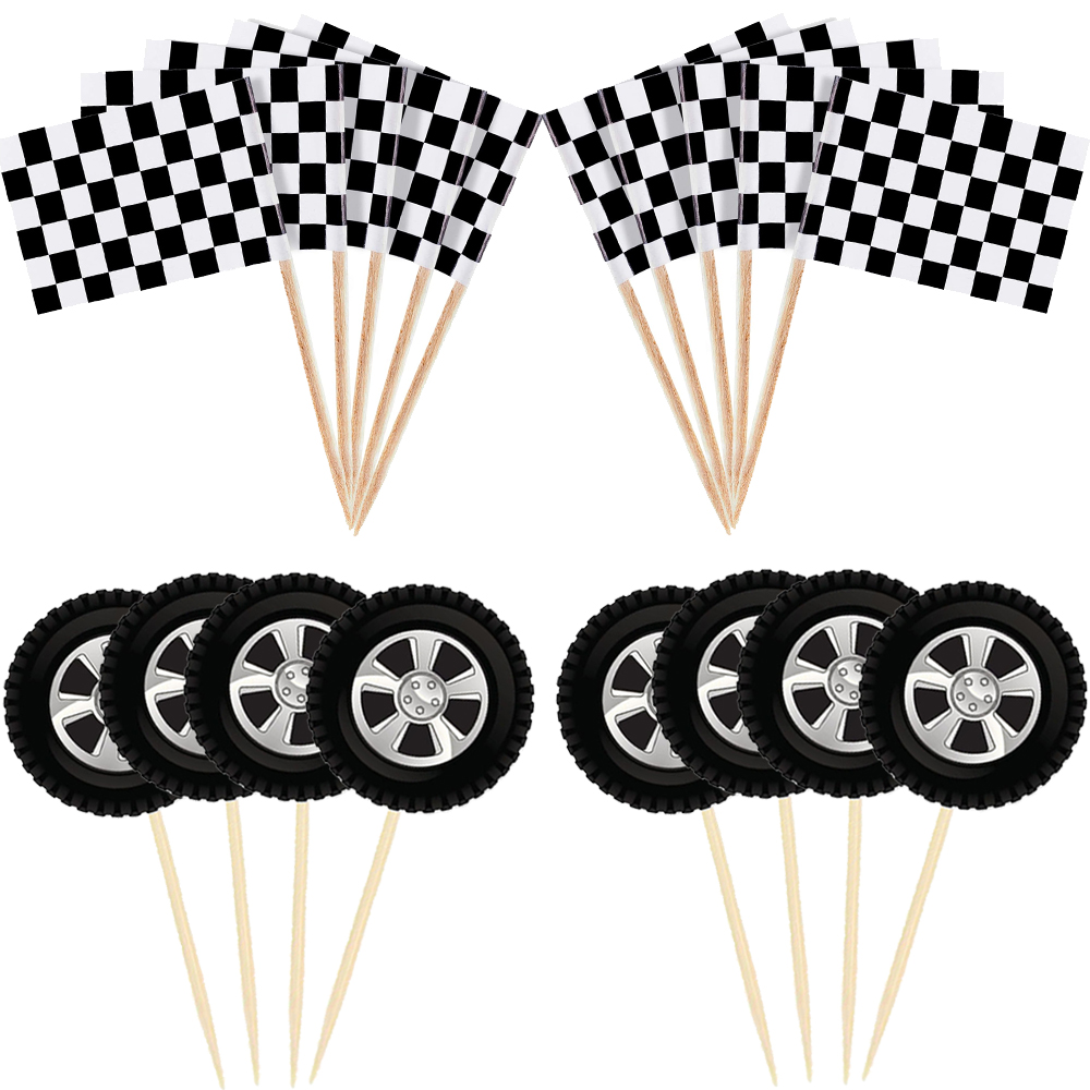 Lighting Mcqueen Birthday Decor - عجلة سباق السيارات حفلة كعكة ديكور