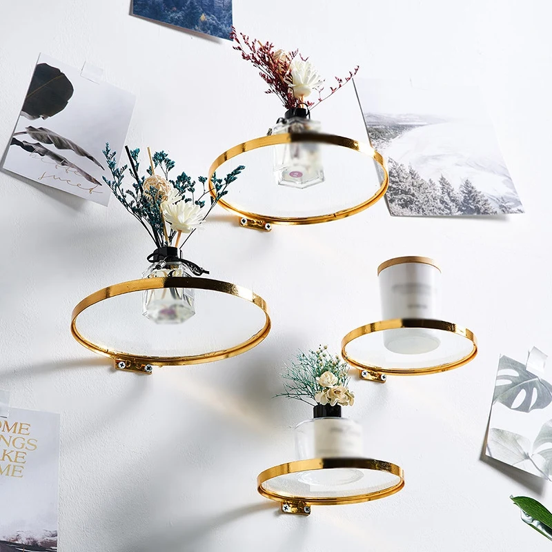 Lighting Metal Wall Decor - جولة معلقة على الحائط الحديد والزجاج