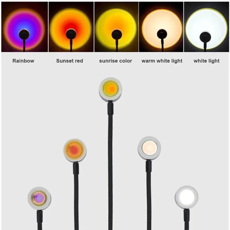 Sunset Lamp Projection - مصباح إسقاط USB غروب الشمس قوس
