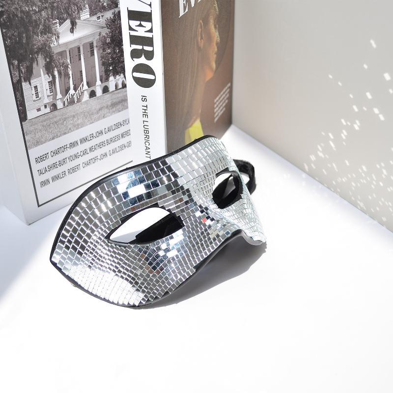 Disco Ball Mirror - قناع وجه لامع بتأثير كرة الديسكو،