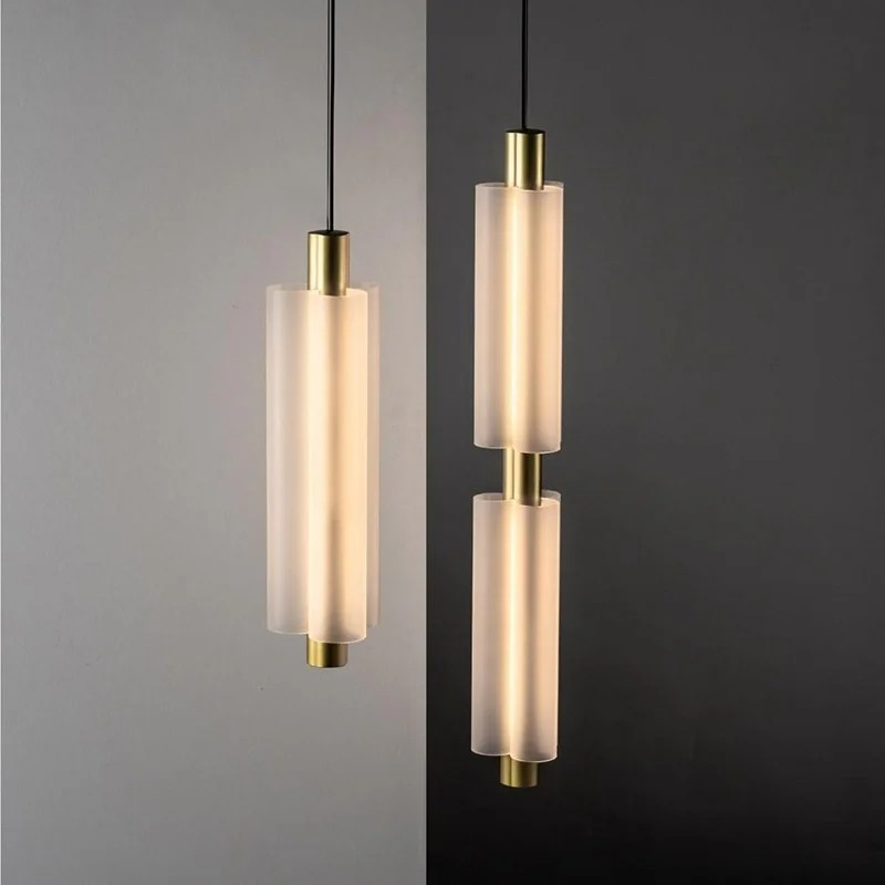 Lighting Metal Wall Decor - الحديثة طويلة الاكريليك قلادة أضواء غرفة