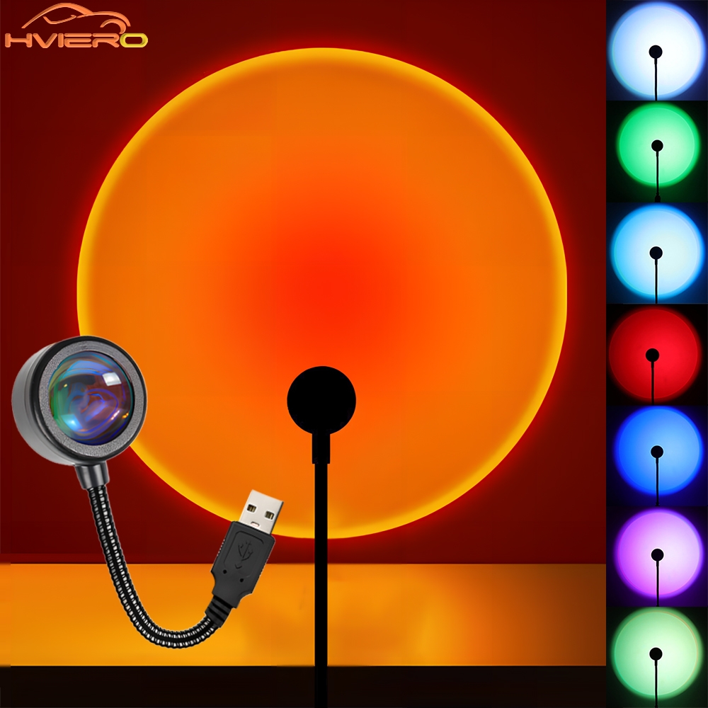 Sunset Lamp Projection - مصباح غروب الشمس بواجهة USB، جهاز