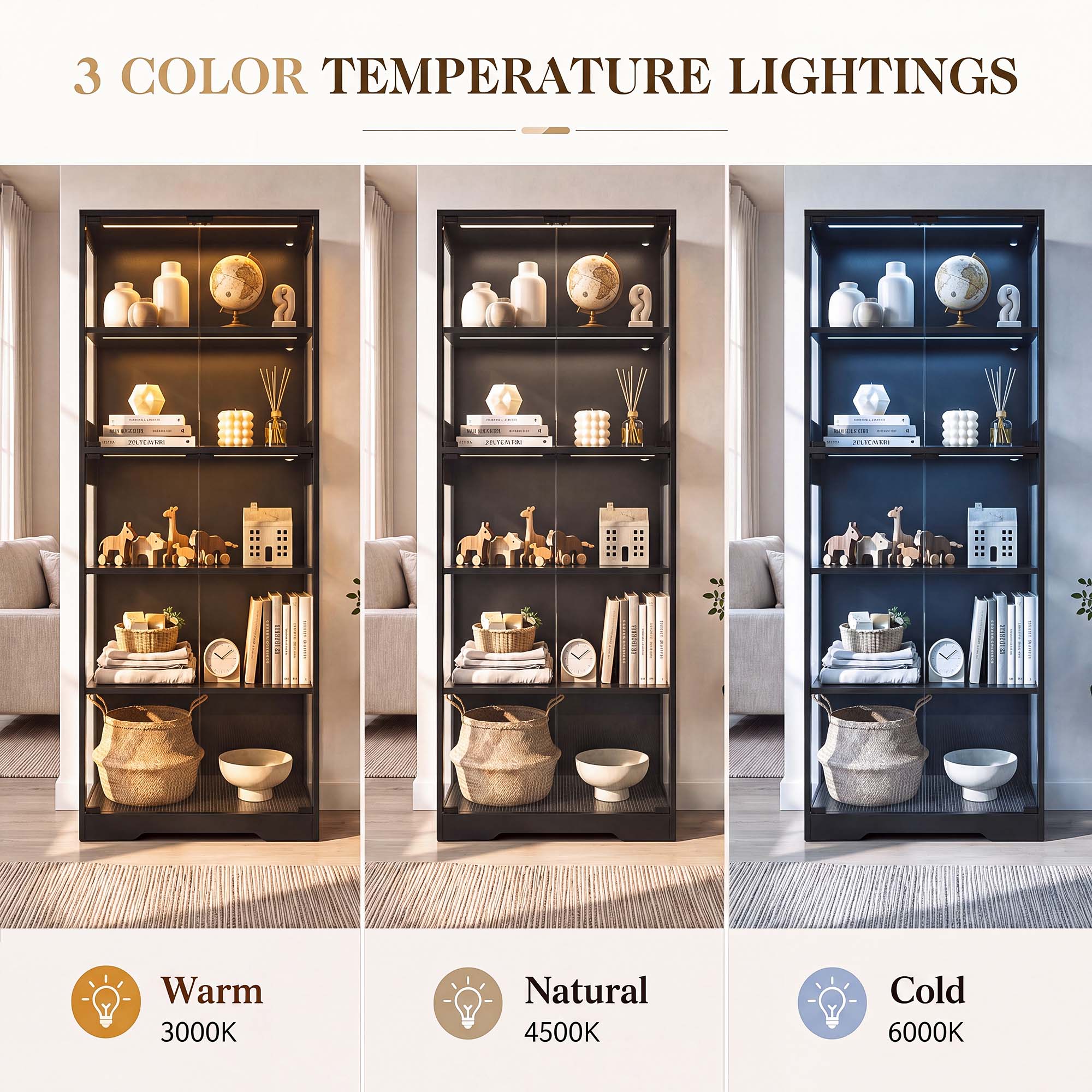 خزانة عرض TCGBKAF ذات 5 طبقات  - مراجعة Home Lighting & Decor St Catharines On وسعره