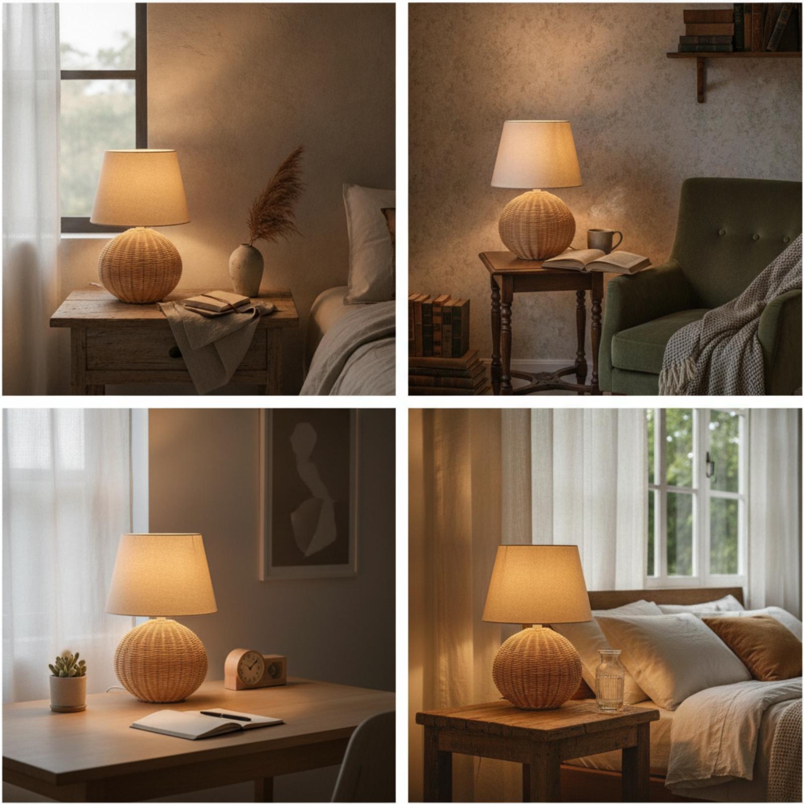 مصباح طاولة جانبي بقاعدة من ال - مراجعة Lighting Decor Room وسعره