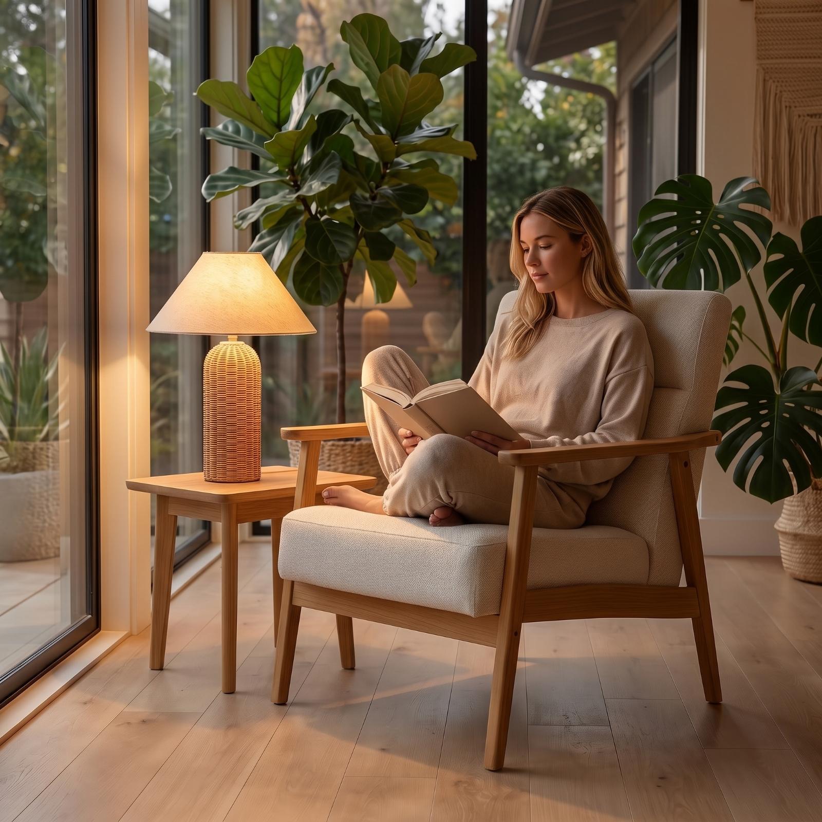 مصباح طاولة جانبي بقاعدة من ال - مراجعة Lighting Decor Room وسعره