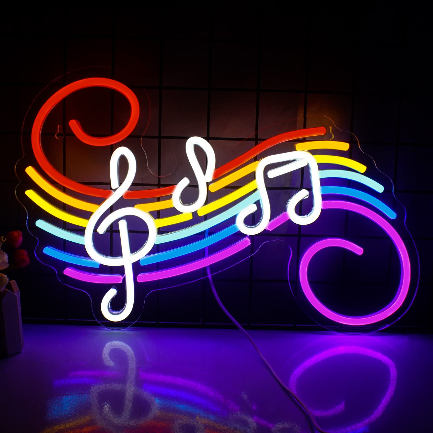 لافتة نيون على شكل نوتات موسيق - مراجعة Lighting Decor Wedding وسعره