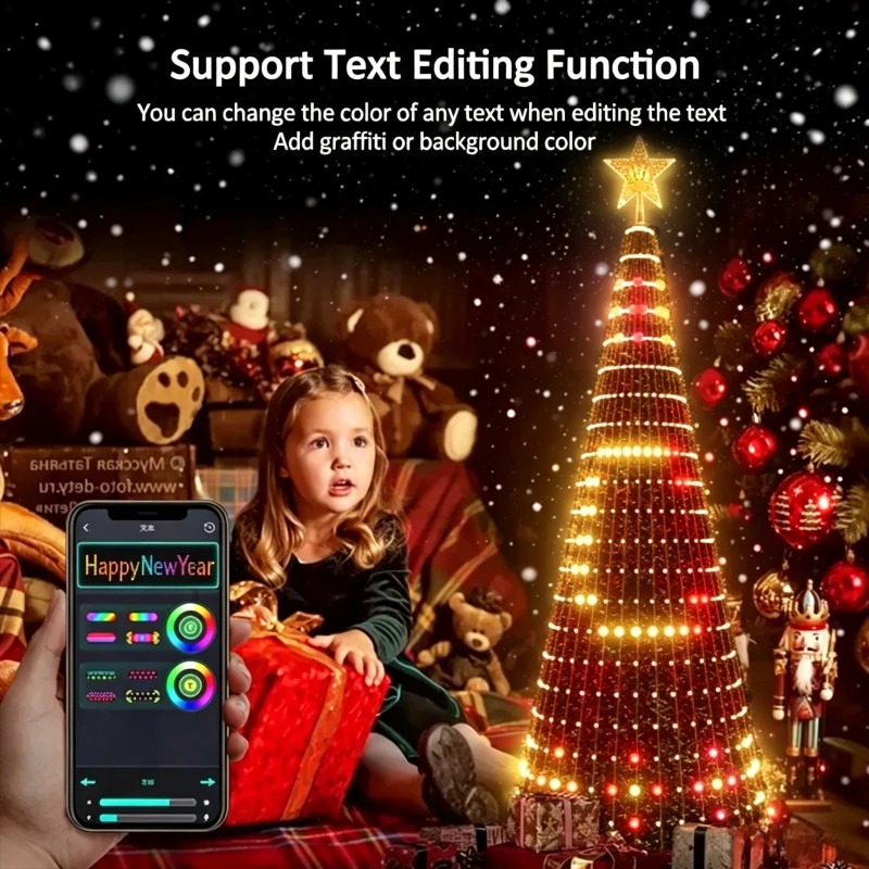 إضاءة ذكية RGB لتزيين قمة شجرة - مراجعة Lighting Tree Decor وسعره