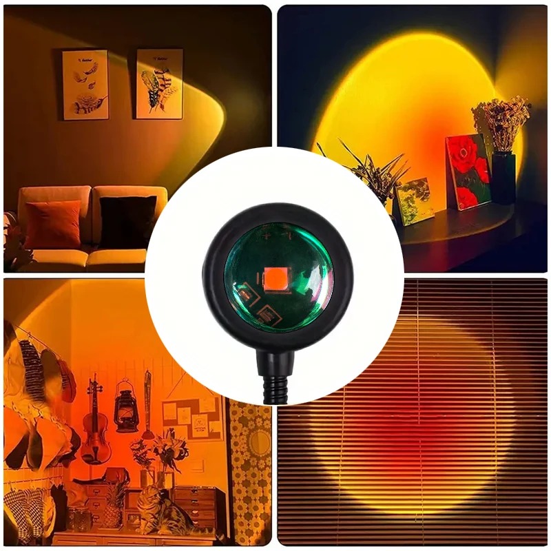 مصباح إسقاط ضوئي USB بتصميم غر - مراجعة Sunset Lamp Projection وسعره