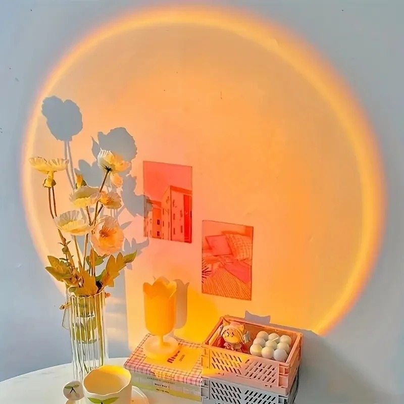 مصباح إسقاط ضوئي USB بتصميم غر - مراجعة Sunset Lamp Projection وسعره