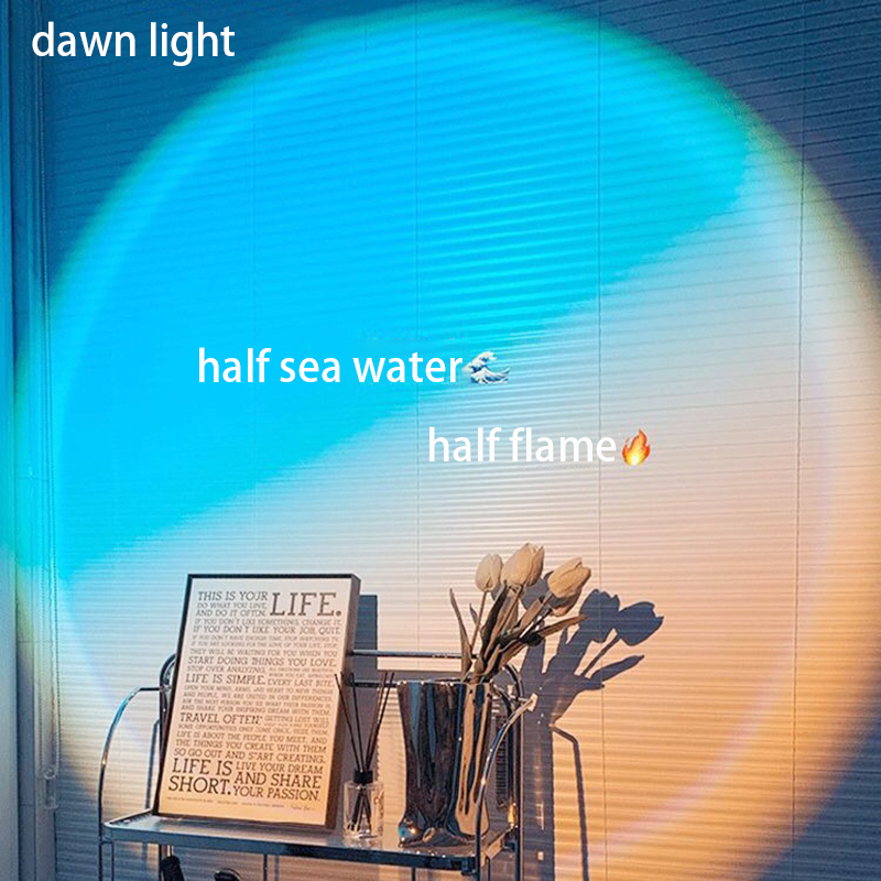 USB مصباح مكتبي قابل لإعادة ال - مراجعة Sunset Lamp Projection وسعره