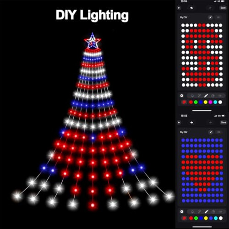 أضواء زينة ذكية لعيد الاستقلال - مراجعة Lighting Tree Decor وسعره