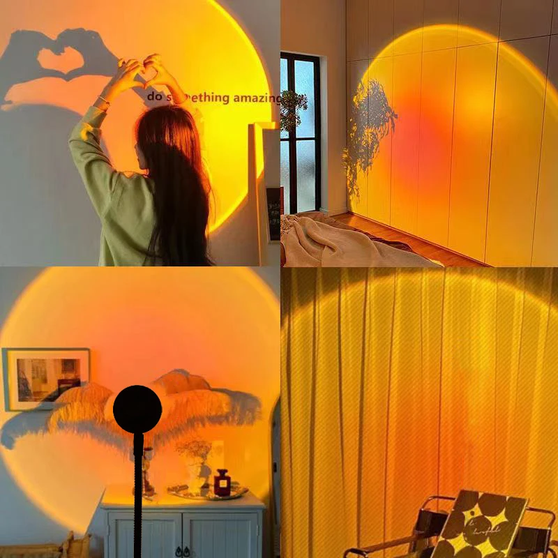 مصباح غروب الشمس ضوء ليلي متعد - مراجعة Sunset Lamp Projection وسعره