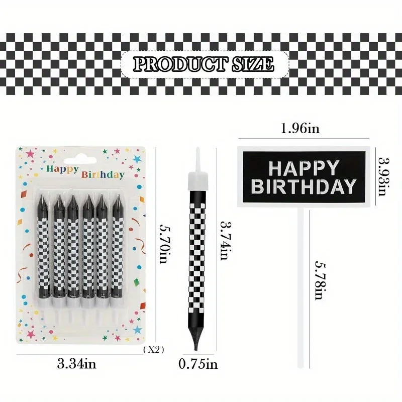 6/12 قطعة شموع متقلب لعيد المي - مراجعة Lighting Mcqueen Birthday Decor وسعره