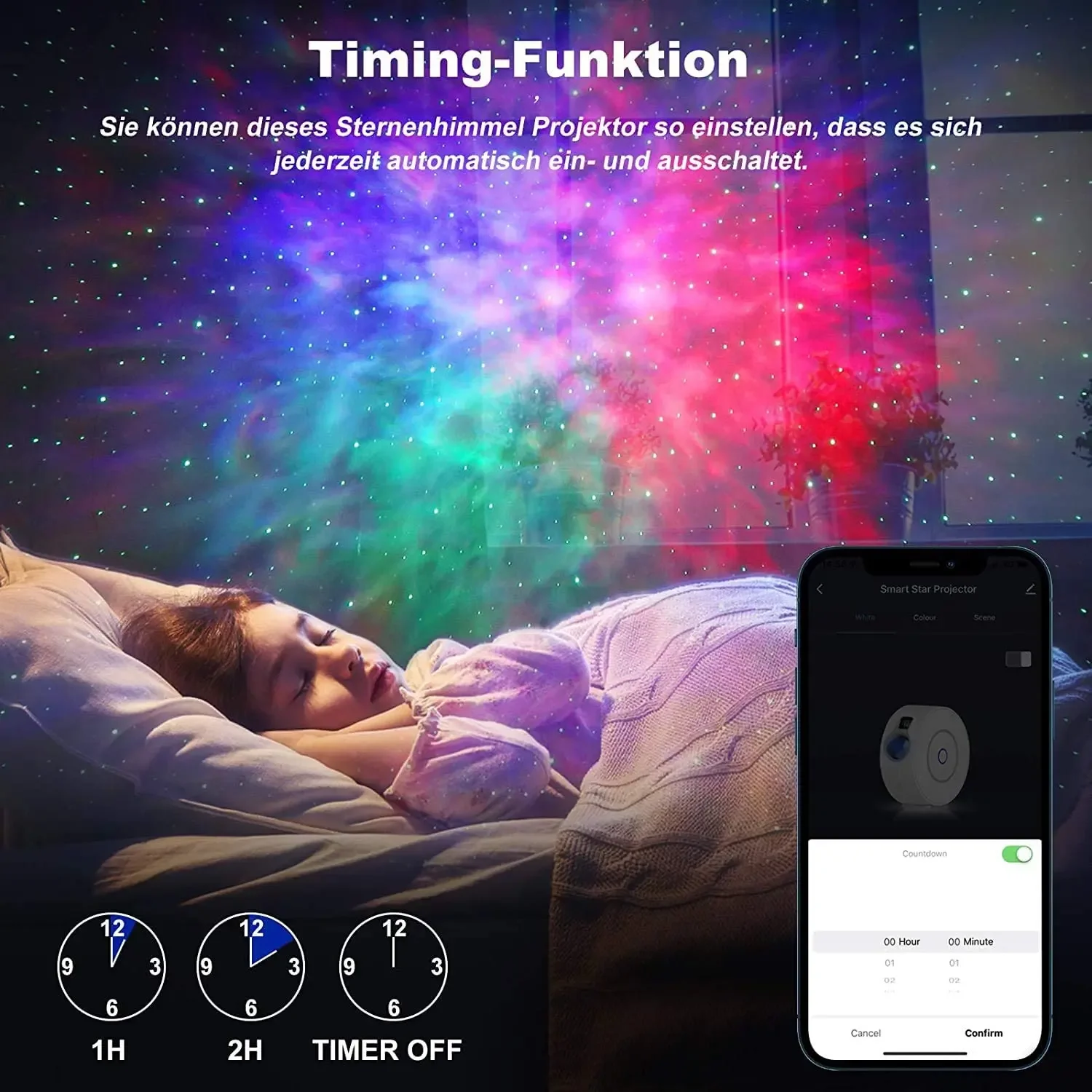 Tuya WiFi ذكي أورورا غالاكسي ا - مراجعة Sunset Lamp Projection وسعره