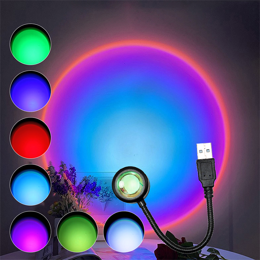 مصباح LED بمنفذ USB لعرض غروب  - مراجعة Sunset Lamp Projection وسعره