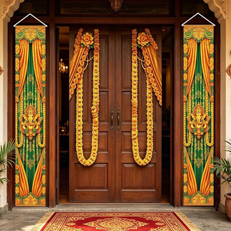 فيكاما قطعتان من لافتة باب ديو - مراجعة Lighting Decoration For Diwali وسعره