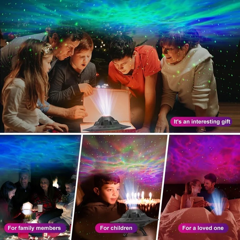 ضوء الليل UFO LED ستار العارض  - مراجعة Sunset Lamp Projection وسعره