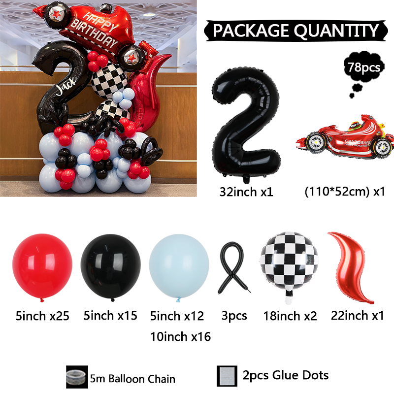 مجموعة بالونات سيارات سباق 78  - مراجعة Lighting Mcqueen Birthday Decor وسعره