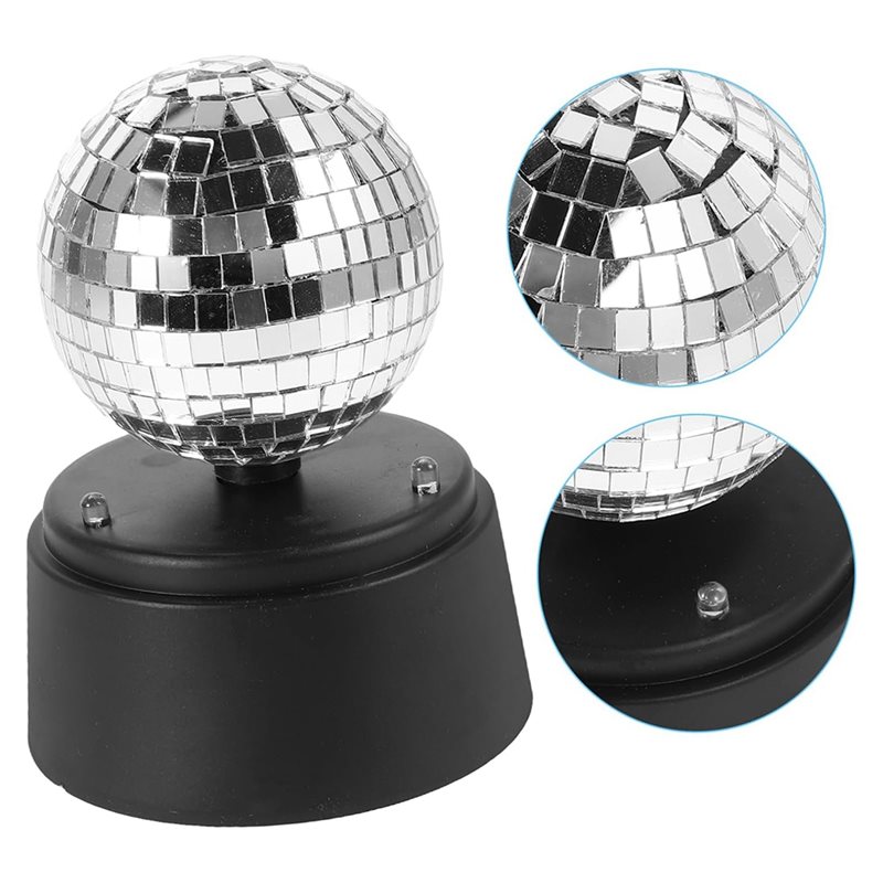 مصباح طاولة LED بكرة دوارة يعم - مراجعة Disco Ball Mirror وسعره